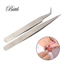 Bittb нержавеющая сталь щипчики для маникюра гель для ногтей Стразы пинцеты для ювелирных изделий Украшение блестка инструмент для сбора