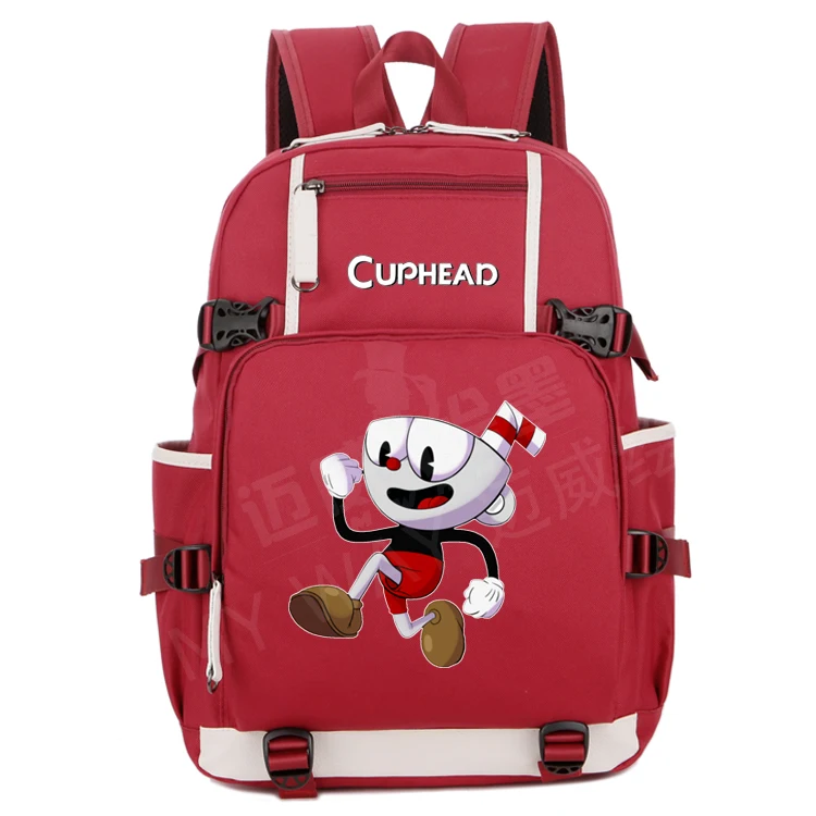 Паровой игры окружающие Cuphead Кубок главы рюкзак сумка мужской и женский младших школьников сумка Школьный