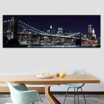 

Modular Pictures Poster 1 Pcs New York Brooklyn Bridge Modern Prints Home Decoration Wall Art Canvas Painting For Gift Artwork