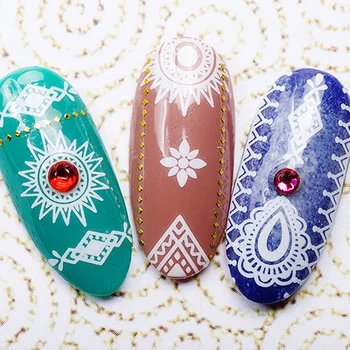 

1PC DIY Fashion Wraps Tips Manicure Tools Fashion Silver White Moon Stars Lace Design Water Transfer Sticker Nail Art Decals