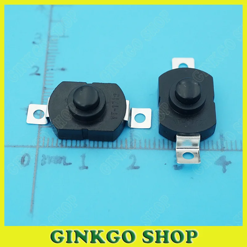 50pcs/lot 1712KD 17*12*9.5MM Self Locking Flashlight Push Buttons