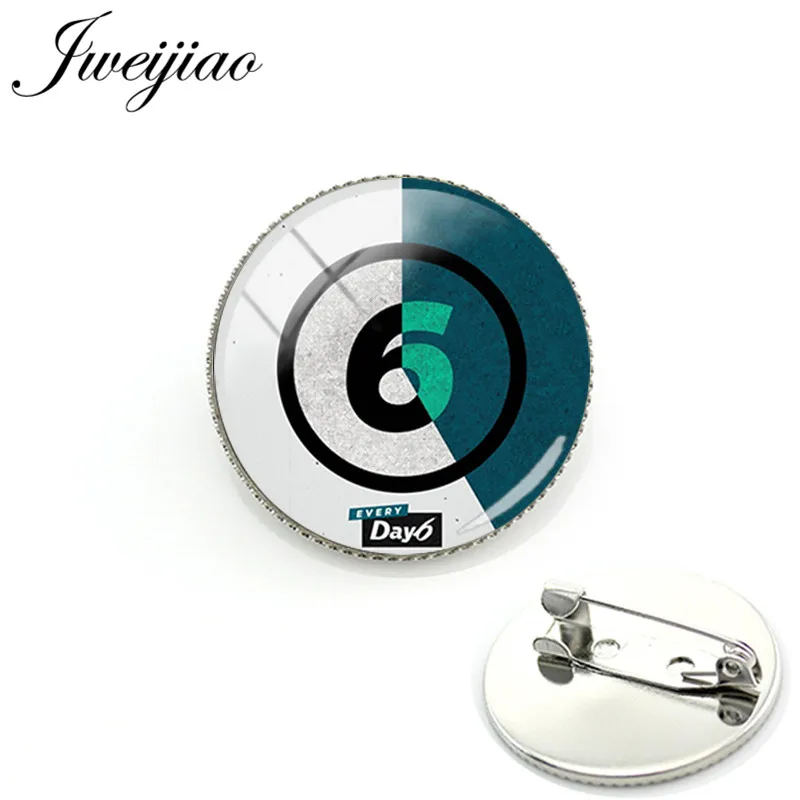 

JWEIJIAO Korean Day6 Badges Brooch Remember Us Youth JAE SUNGJIN Photo Glass Cabochon Metal Pin Brooches Fans Gift DAY19