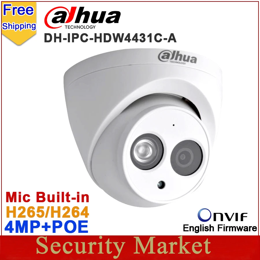 Original Dahua 4MP Camera IPC-HDW4431C-A replace IPC-HDW4421C-A and IPC-HDW4431CCCTV IP mic built in IR dome DH-IPC-HDW4431C-A
