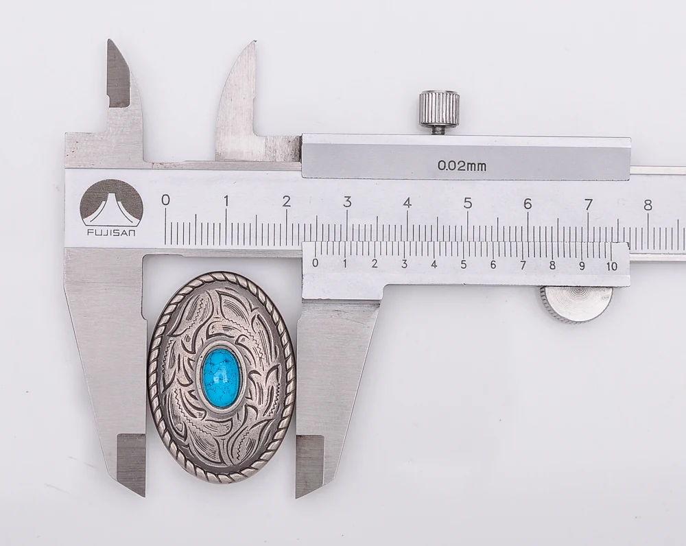 10 шт. 35X25mm старинные серебряные западные Бирюзовый Овальный парад кожа Кончос для