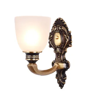 

Copper Wall Light Double Head Decorative Lights Retro Classical vintage Style Copper Wall Lamp Bedroom Hallway Corridor balcony