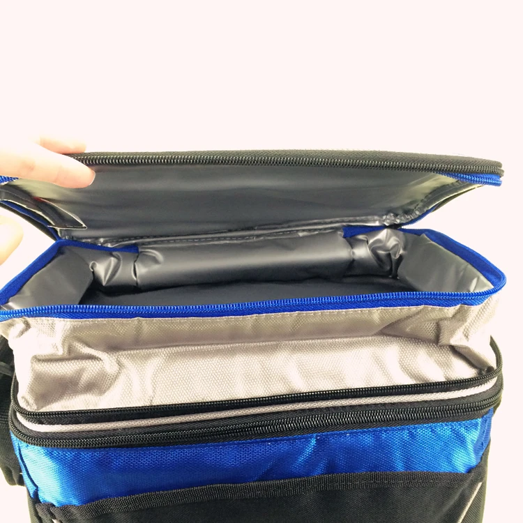 Doppelschichten Hohen qualität marke große thermische picknick kühltasche isoliert eis kühlen thermo lunchbox lagerung von lebensmitteln umhängetasche 9L