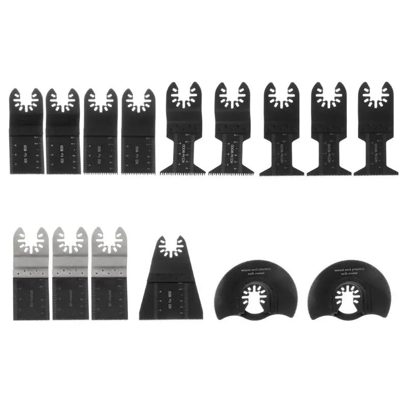 

15Pcs/Set Metal Saw Blades Set Oscillating Multitool Blades Kit for Fein Makita Bosch