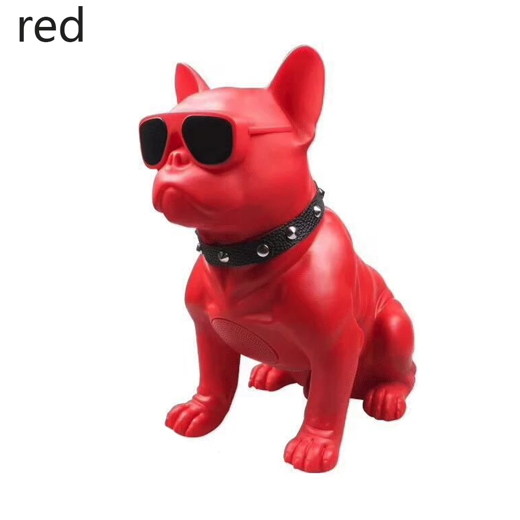 Беспроводной динамик бульдог Bluetooth динамик портативный собака сабвуфер многоцелевой компьютер ПК динамик MP3 плеер FM радио - Цвет: Красный