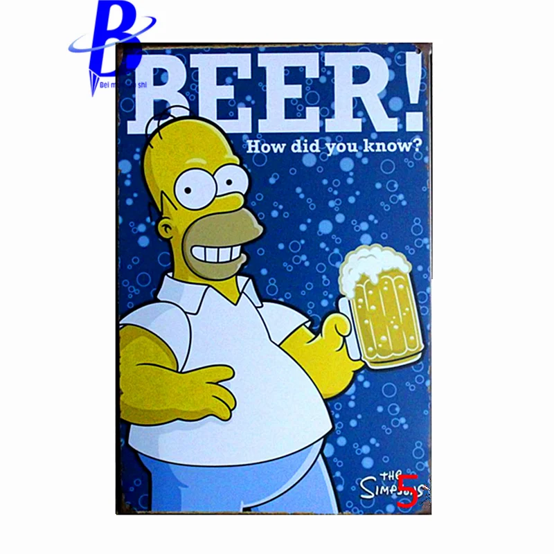 

BEER!!! HOW DID YOU KNOW Vintage Metal Tin Signs Retro Tin Plate Sign Wall Decoration for Cafe Bar home and Restaurant