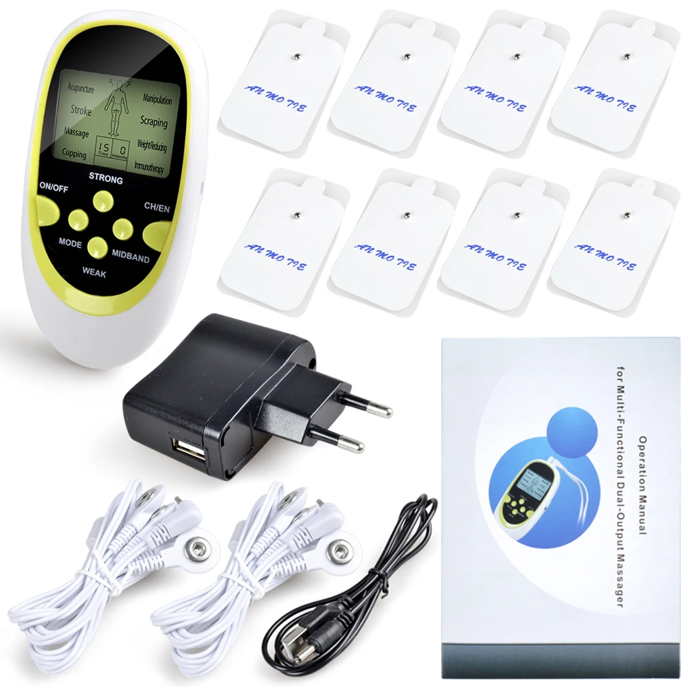 ELERA Electrical Dual-Output Muscle Stimulator Body Relax Massager massage pulse tens Acupuncture Therapy Machine ELERA Electrical Dual-Output Muscle Stimulator Body Relax Massager massage pulse tens Acupuncture Therapy Machine