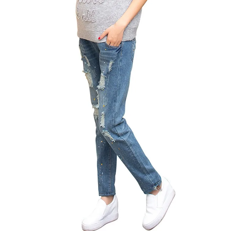 Новые Брюки для беременных джинсы Материнство женщин штаны 6MJ013|women pregnant pants|jeans