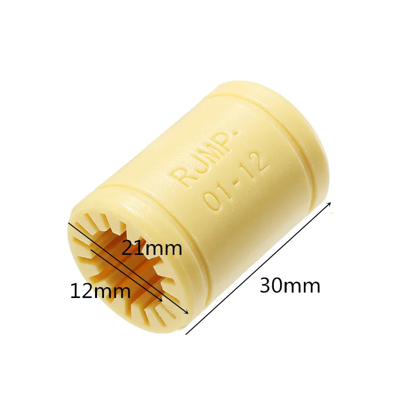 

1PC LM12UU Yellow Solid Polymer Linear Bearing For 3D Printer CNC Tool Mechanical Hardware Durable 12mmx 21mmx 30mm