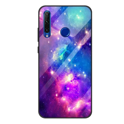 Для hauwei Honor 20i case 20 i starry star закаленное стекло+ края из ТПУ тонкая жесткая задняя крышка Honor20i 6,2" стеклянные чехлы для телефонов - Цвет: A7