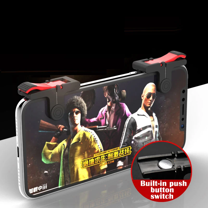 Dzhostik Pubg Controller Mobile Trigger Gamepad Game Pad Joystick For Smart Cellular Cell Phone Android iPhone L1 R1 L1R1 Joypad