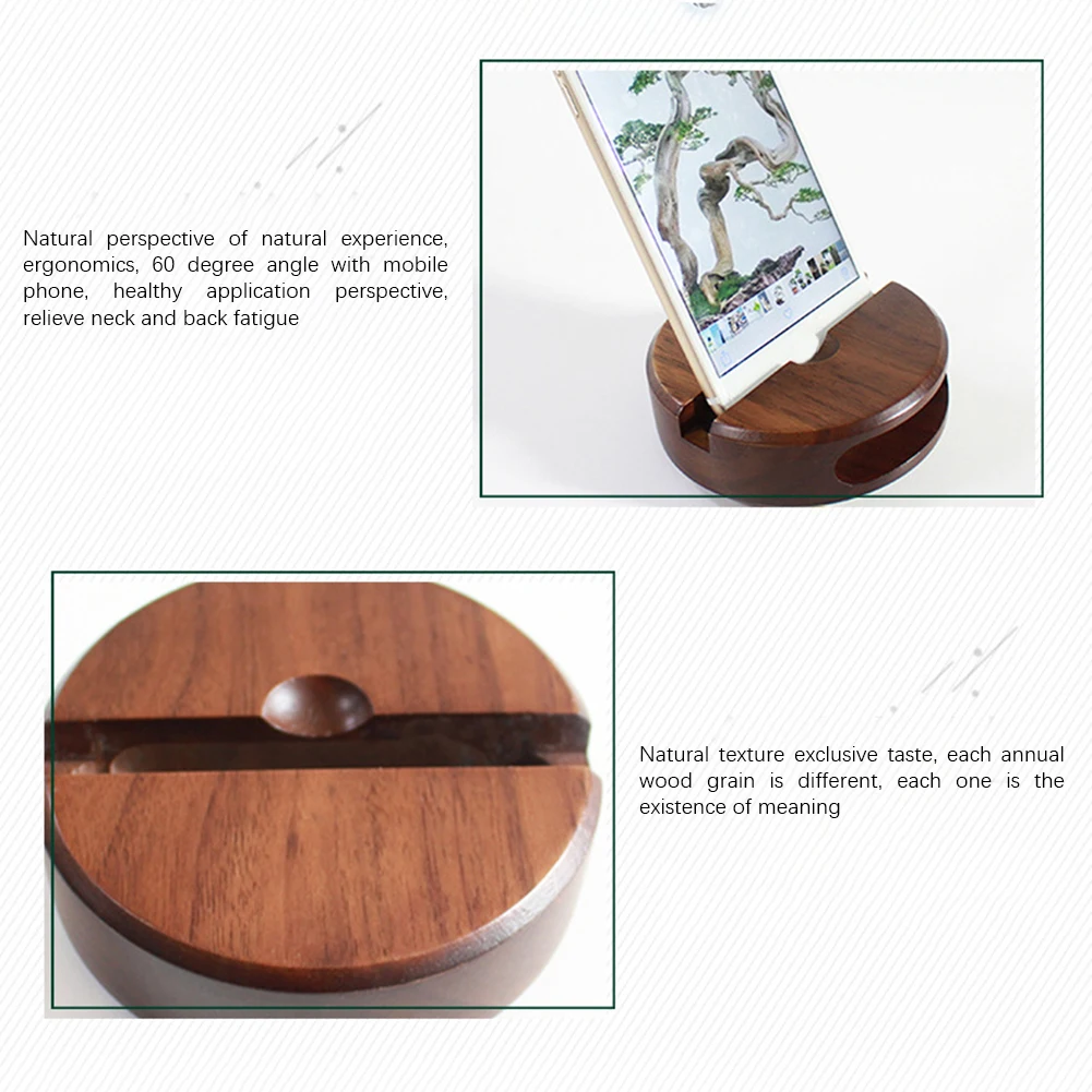 

Universal Wooden Mobile Phone Amplifier Bracket Metal Foot Creative Desktop Mobile Phone Base Lazy Mobile Phone Holder