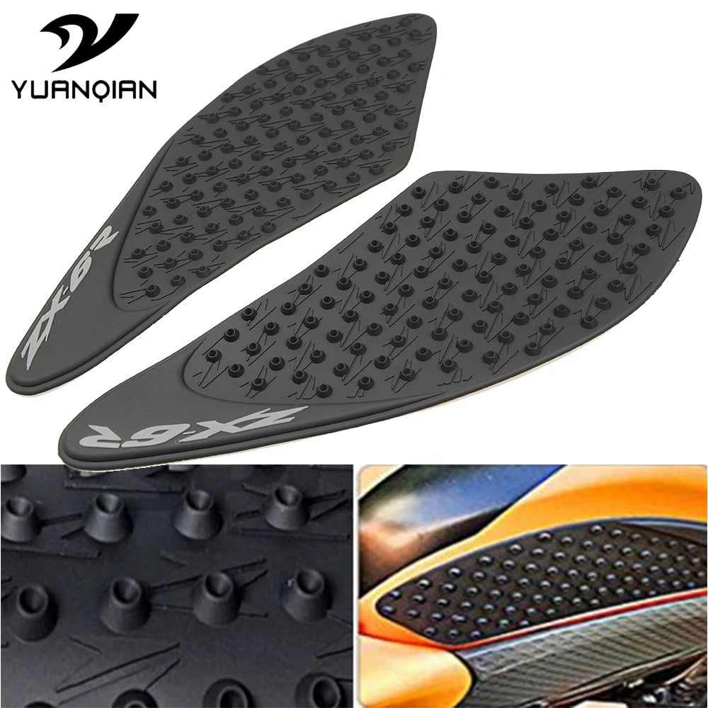 

Motorcycle 3D Rubber Sticker Gas Fuel Oil Tank Pad Protector Cover Decals Case FOR KAWASAKI ZX6R(ZX-6R) 2007-2008
