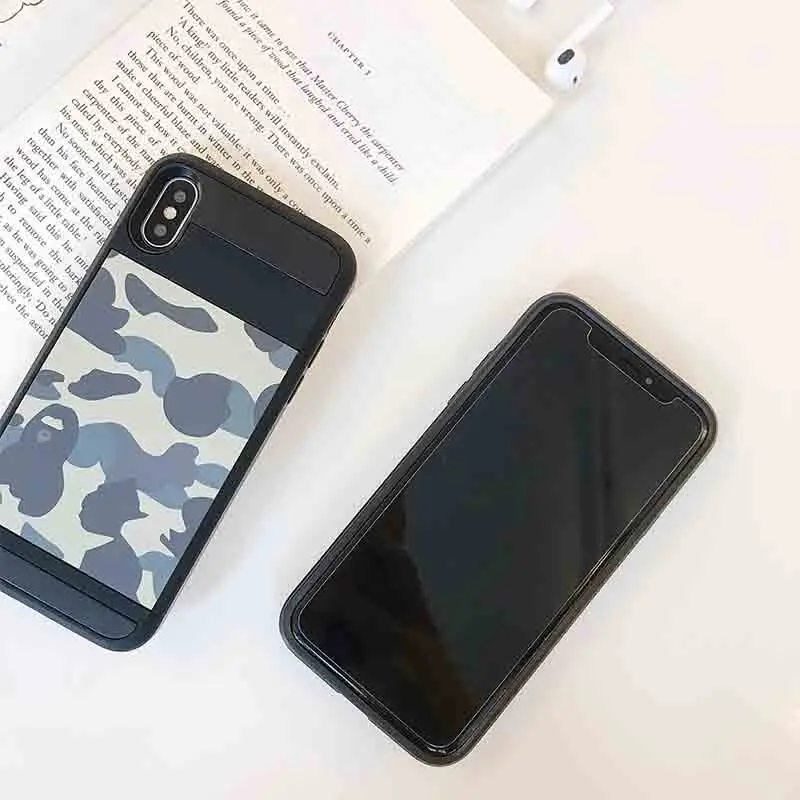 Слайдер карта Камуфляж чехол для iPhone X телефона роскошный силиконовый 6 6S 7 8 плюс XR