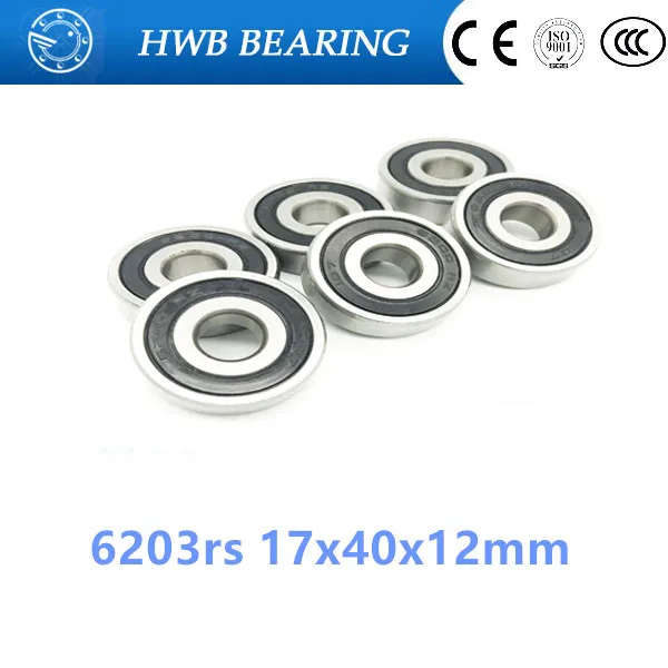 

free shipping hybrid ceramic 1PCS 6203rs 17x40x12mm Shielded deep groove ball bearing 17*40*12 mm 6