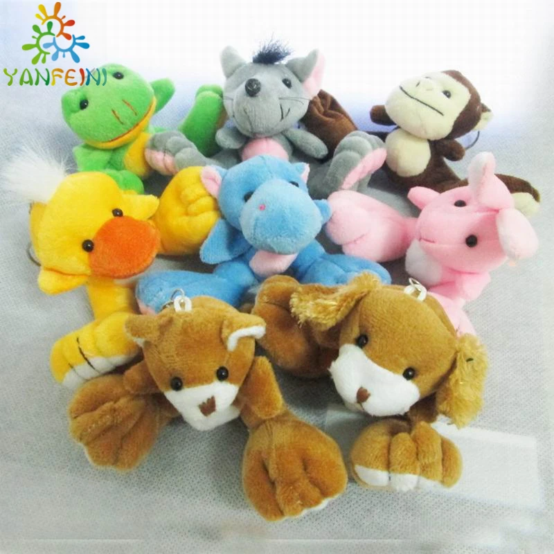 A set 8pcs big foot animals high quality Plush Toys Stuffed dolls bear