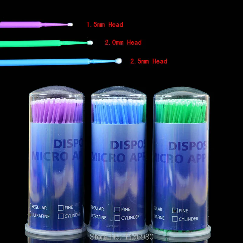 New 100pcs Eyelash Extension Micro Brushes Disposable Individual Applicators Mascara 
