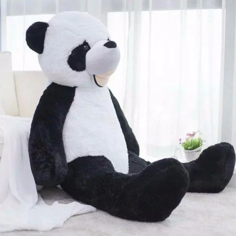 

130-340cm Giant Panda Big Teddy Bear Skin Unstuffed Plush Toys Stuffed Animals Panda Bear Skin Toys Children Girls Love Gift