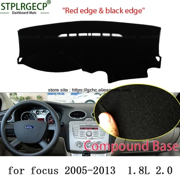 

StplrgeCP For Ford focus focus ST double layer Car Dashboard Cover Avoid Light Pad Instrument Platform Dash Board Cover Sticker