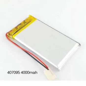 

3.7V polymer lithium ion battery 407095 rechargeable lipo li-ion cell 4000mAh for E-Book DVD 7 inch Tablet PC computer Q8