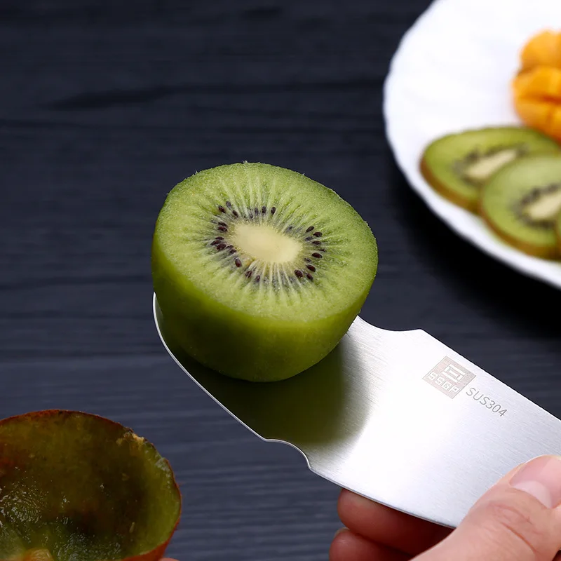 

SUS304 Stainless Steel Mini Fruit Kiwi Cutter Peeler Slicer Kitchen Gadgets Tools Kiwi peeling tools 2 In 1 Kiwi Easy Peelers