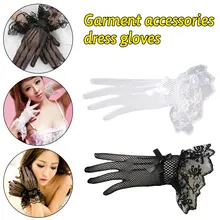 Новые Сексуальные женские кружевные перчатки для вечеринки и выпускного вечера, однотонные Модные женские перчатки с вырезами