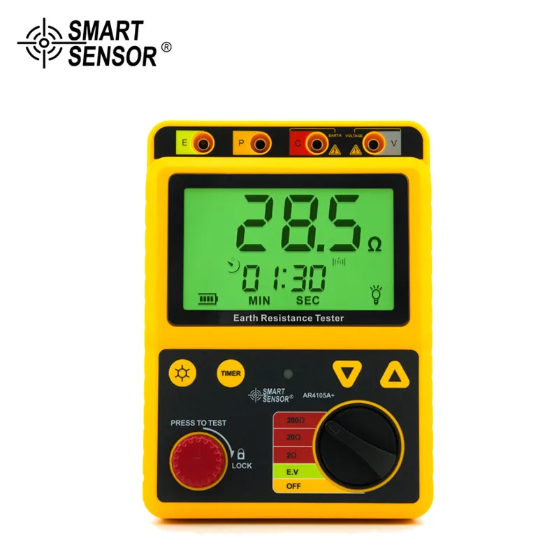 AR4105A портативный тестер сопротивления заземления 2 Ом/20 Ом/200 Ом