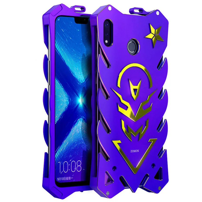 Чехол для Huawei Honor 8X Zimon роскошный новый усиленный металлический алюминиевый чехол
