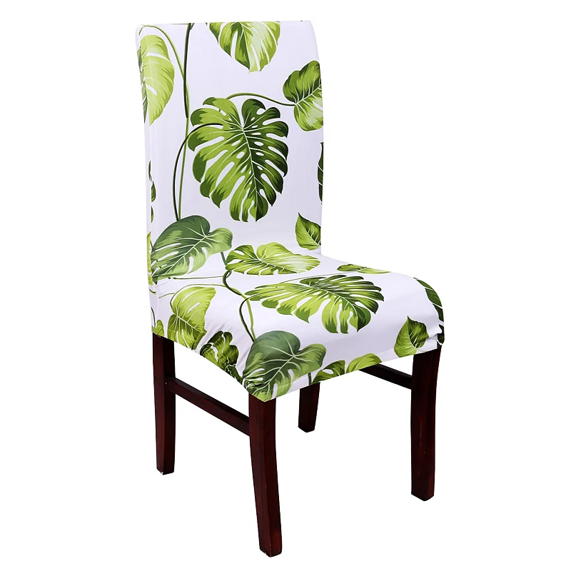 Тропический банановый лист печати чехол для кресла спандекс стрейч столовая Slipcovers съемный протектор стул чехол для сидения для отеля