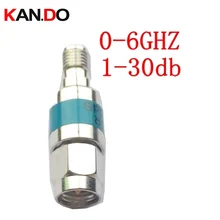 1 шт. 2 Вт(0-6 дюймов) ГГц радиочастотный аттенюатор SMA-JK 0-6 ГГц 1-30DB вариант антенный ввод соединитель коаксиальный разъем аттенюатор мощности