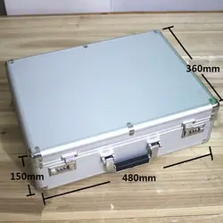 Высококлассный Алюминиевый футляр для инструментов toolbox 47*35*14 см strongbox метр коробка чемодан файл коробка инструмент чехол с замком чемодан
