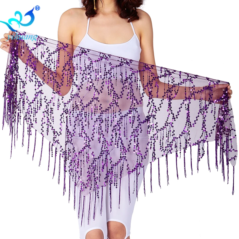 Костюм для танца живота представление хип шарф пояс для Танцев Живота танцевальная одежда костюмы с блестками бахрома