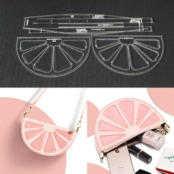 

Acrylic Stencil Laser Cut Template Pattern for DIY Handmade Semicircle Single Shoulder Bag Leather Craft Sewing Pattern Sewing