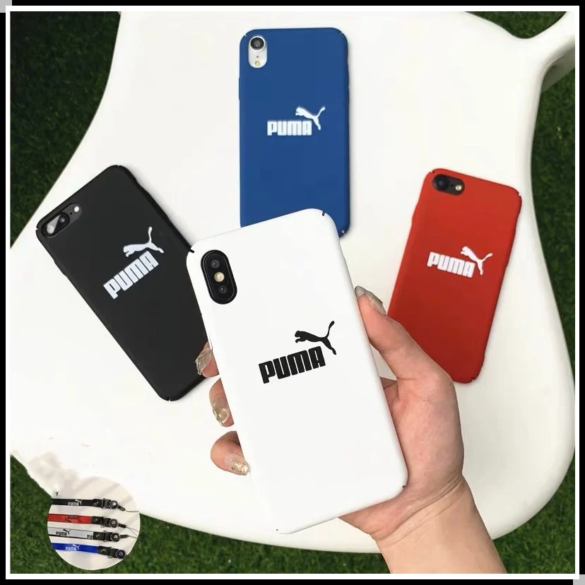 

German sports brand Matte Scrub hard shell phone case&Straps for iphone X XS Max XR 8 7 6 6S Plus Fashion phone coque case