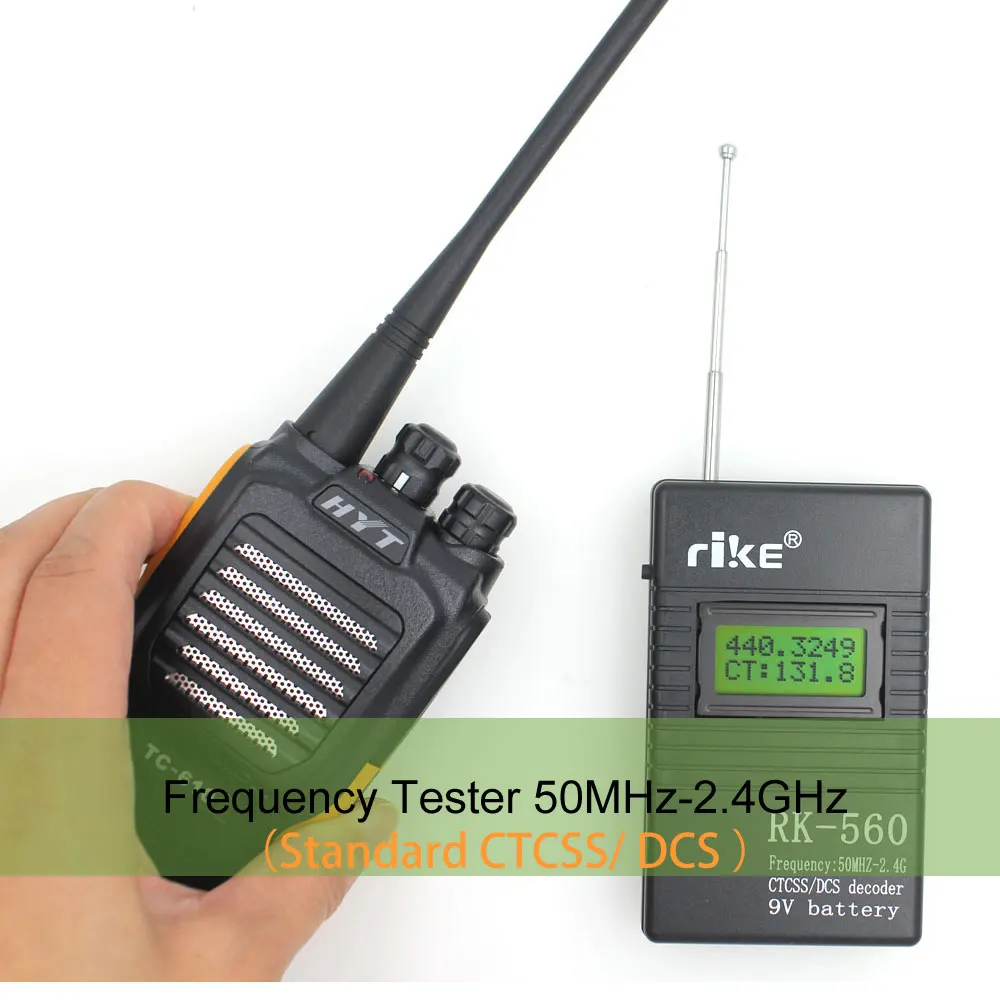 

50MHz-2.4GHz Portable Handheld Frequency Counter RK560/RK-560 DCS CTCSS Radio Tester RK-560 Frequency Meter