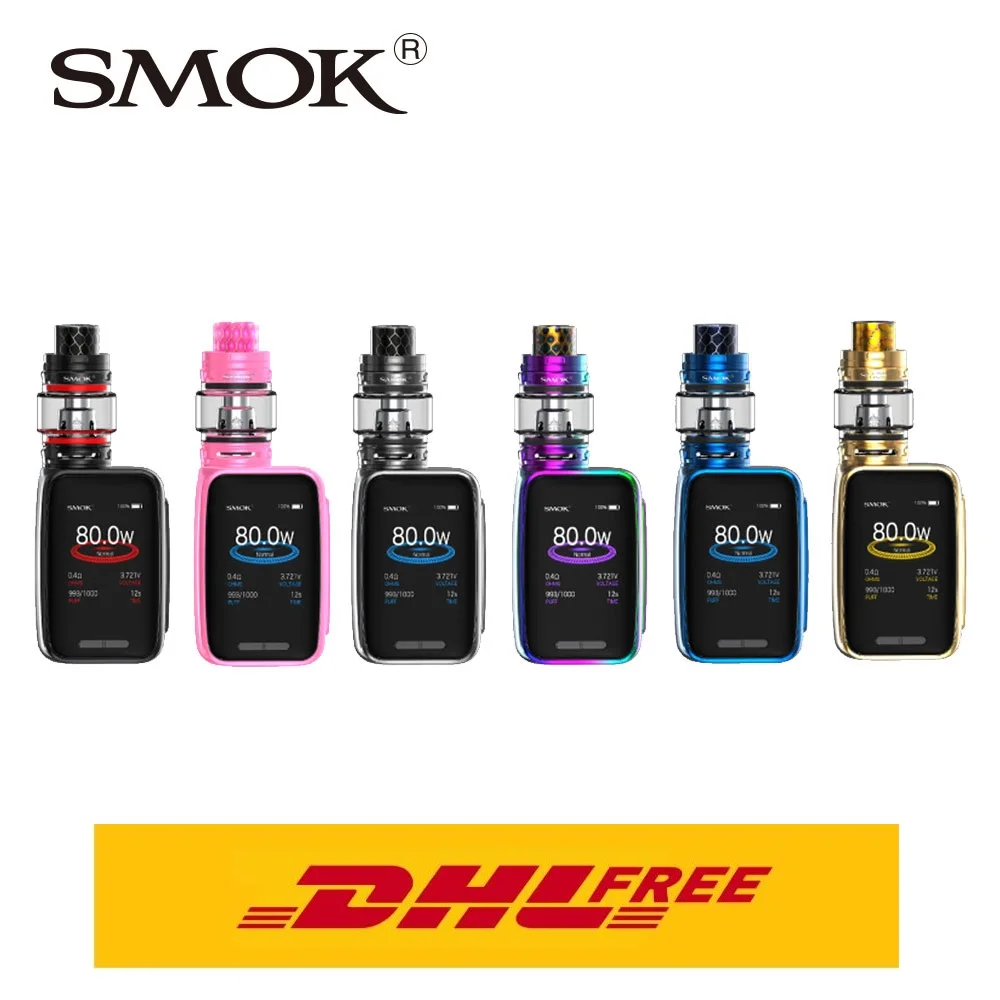 DHL бесплатная! SMOK X-Priv ребенка 80 Вт тк кит w/TFV12 большой ребенок принц 2300 мАч большой Экран дикий кобра потека Vs Polar 220 Вт/Armour Pro