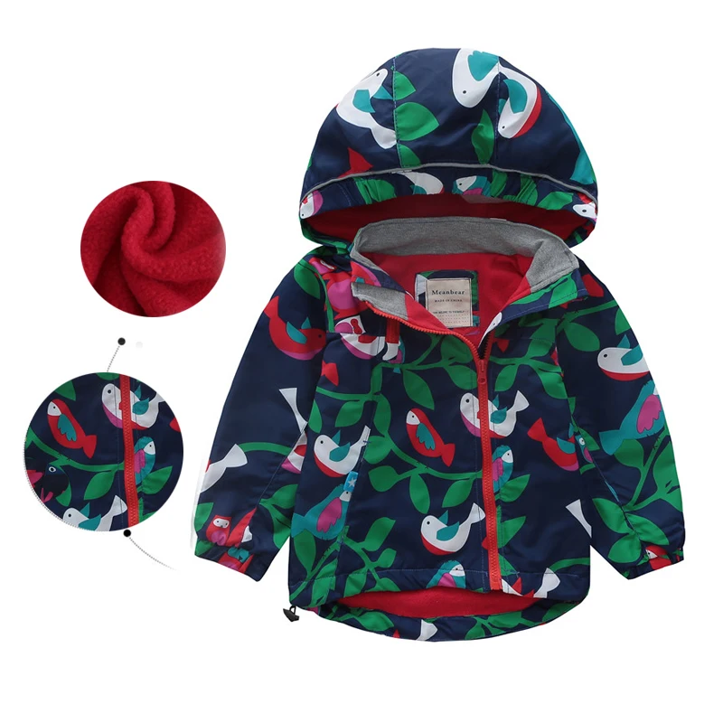 

AILEEKISS New 90-140cm Cute Owl Winter Girls Children Thicken Jackets Spring Kids Boys Windbreaker Boys Outerwear Coats Clothing