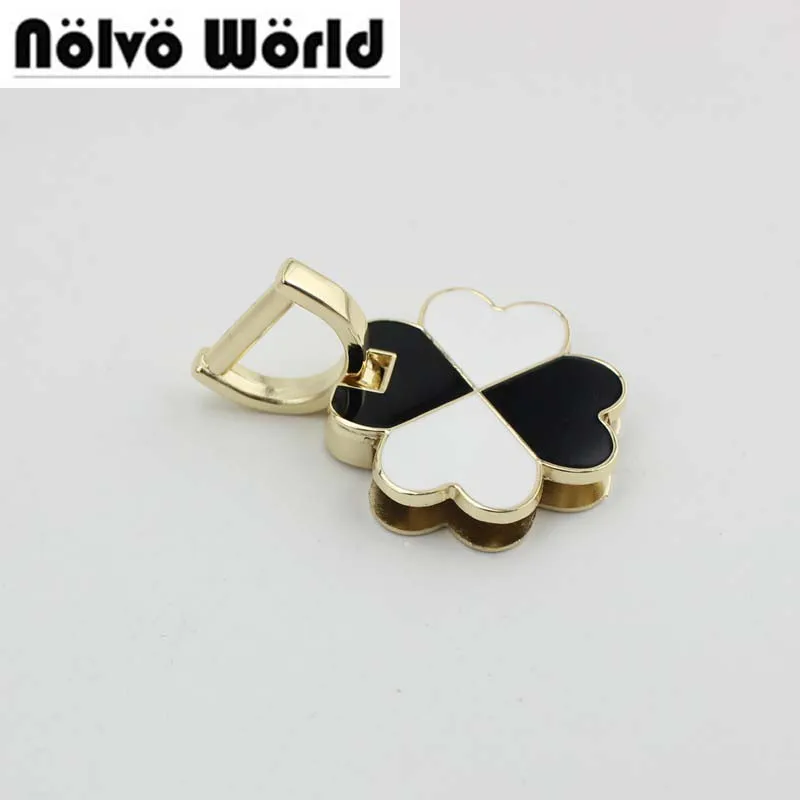 

20pcs Clover handle Connector on both sides of the screw bag handle buckle hardware accessories metal fitting hardware handbag