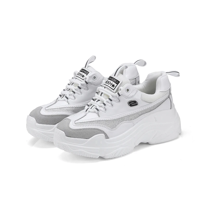 35 Noir Couleurs Bout Rond Printemps Doratasia 39 up Chaussures Taille Loisirs blanc Femme En Mélangées Marque Véritable Dentelle Cuir Nouvelle Appartements zWxpTHq1Xw
