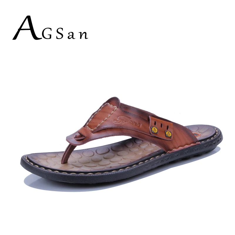 AGSan Summer Men Slippers  Massage  Flip Flop Sandals  Beach 