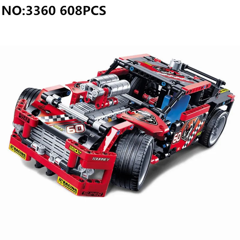 

608pcs diy Race Truck Model Blocks Compatible With Legoing City Decool Technic Building Blocks Bricks boys Toys Brinquedos Gifts