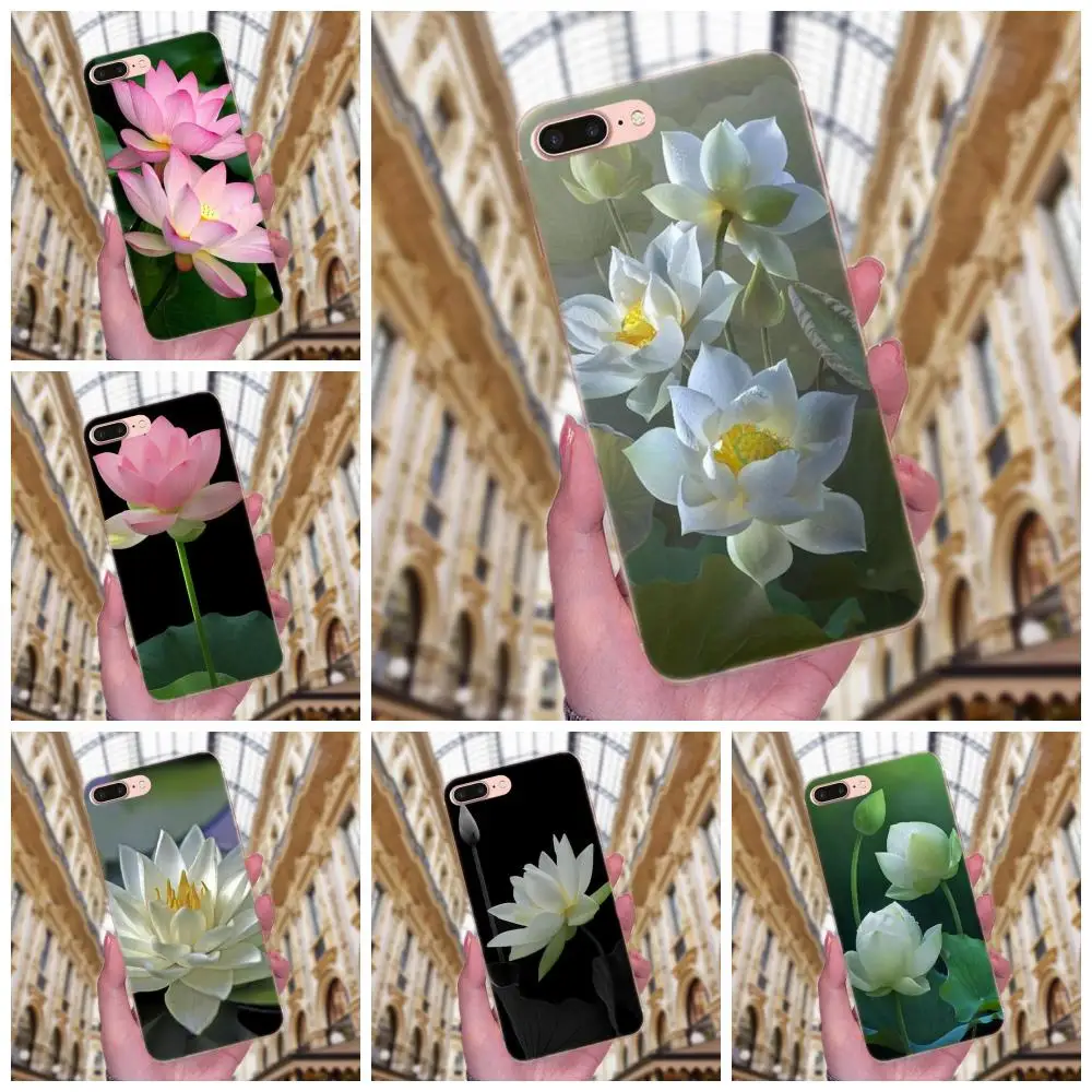 Pink White Red Lotus Flower For Huawei Honor 4C 5A 5C 5X 6 6C 6A 6X 7 7X 8 9 V8 V10 Y3II Y5II Y6II G8 P7 Play Lite | Мобильные