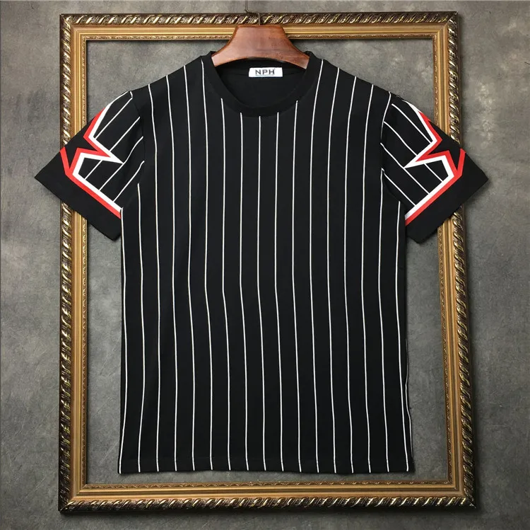 Новинка 19ss мужские классические полосатые футболки в стиле хип-хоп для