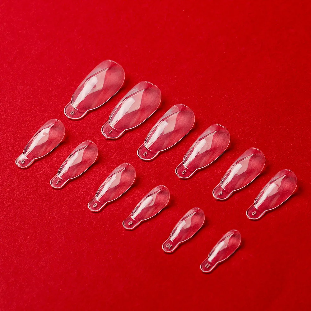 Diamond Crystal Dual Form Mold For Nail Art 120pcs/box Finger Extension Acrylic Tips UV Gel Extended Manicure Salon Set French