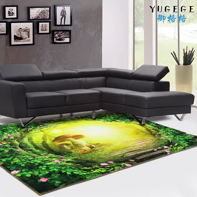 color3 3D мультяшный ковер с морским пейзажем акулы, нескользящий коврик, ковер для гостиной, спальни, детская комната, украшение, сказочные ковры - Цвет: color3