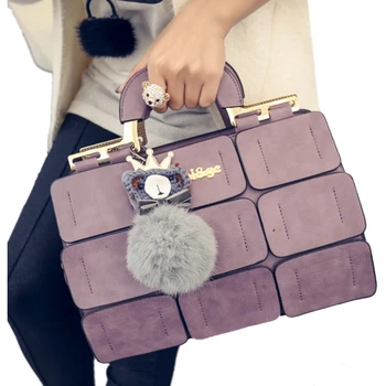 

The new spring/summer women bag suture Boston bag inclined shoulder bag women leather handbags