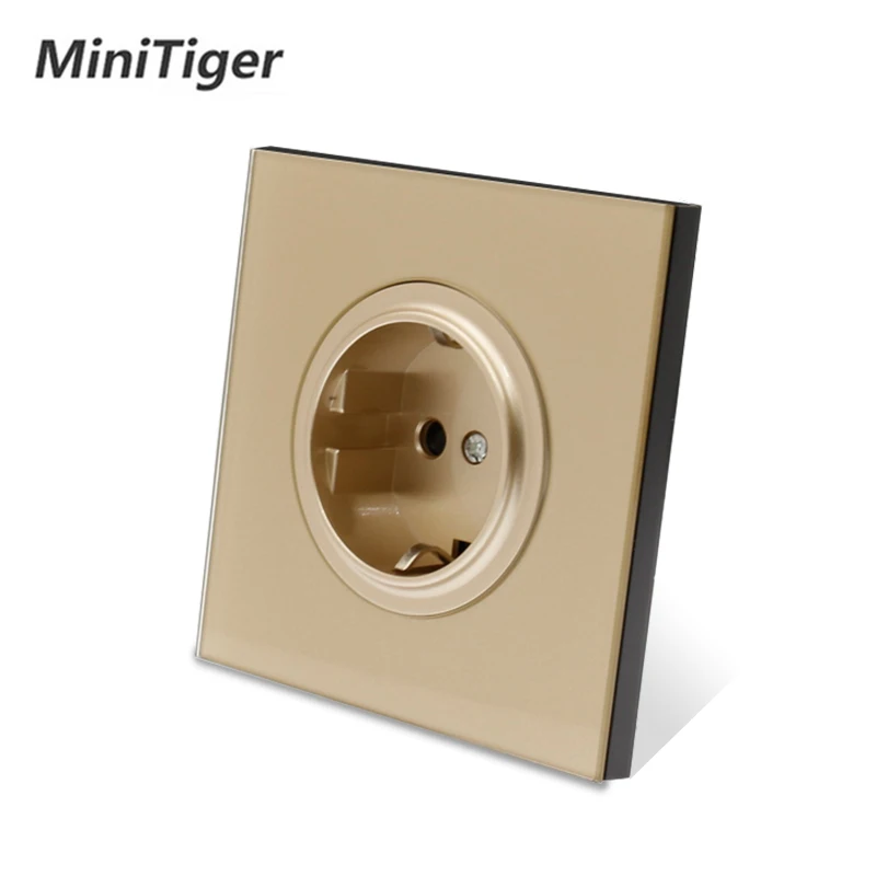 Новое поступление 2019 г. настенная розетка Minitiger с заземлением и защитой от детей 16